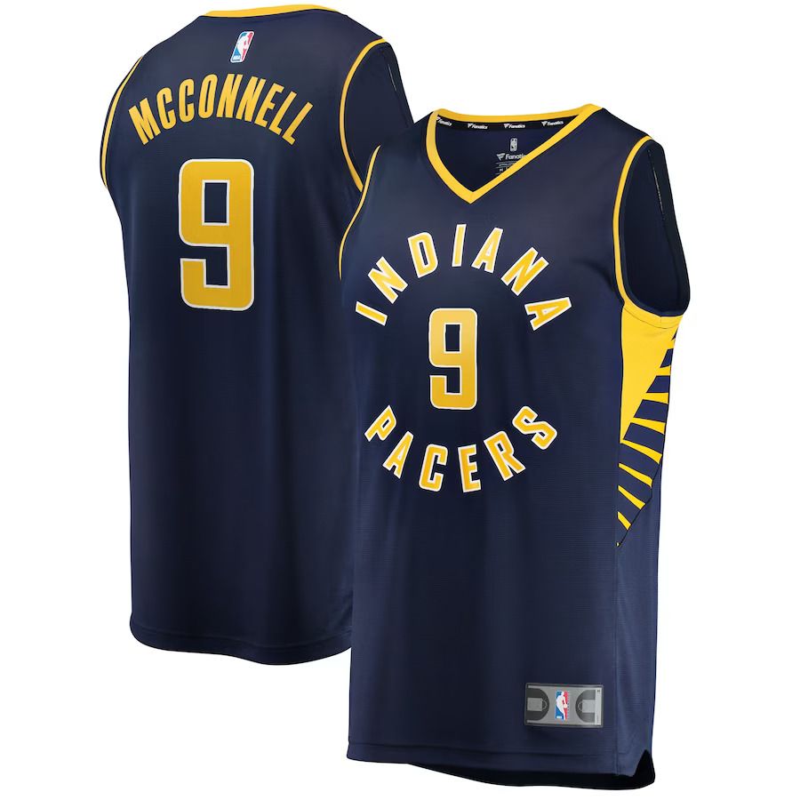 Men Indiana Pacers #9 T.J. McConnell Fanatics Branded Navy Fast Break Player Replica NBA Jersey